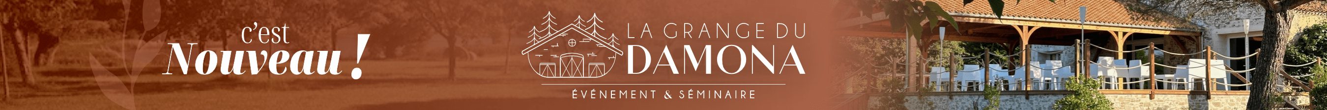 Bandeau marketing "La grange du Damona en Vendée"